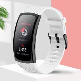 img 1 attached to 💪 Повысьте свой опыт использования Samsung Gear Fit2 Pro с помощью настраиваемых силиконовых заменяемых ремешков Watbro - идеальное соответствие для вашего смарт-часов.