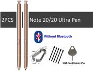 🖊️ set of 2 bronze galaxy note 20 pens - stylus touch s pen replacements for galaxy note 20 note 20 ultra 5g stylus s pen (no bluetooth) + tips/nibs + eject pin logo