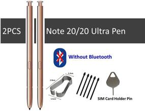 img 2 attached to 🖊️ Set of 2 Bronze Galaxy Note 20 Pens - Stylus Touch S Pen Replacements for Galaxy Note 20 Note 20 Ultra 5G Stylus S Pen (No Bluetooth) + Tips/Nibs + Eject Pin