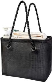 img 4 attached to 🚿 Convenient Portable Shower Caddy for Dorms: College Room Essentials with Bathroom Mesh Bottom Tote Bag