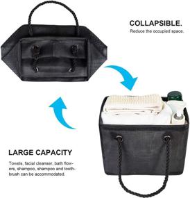 img 2 attached to 🚿 Convenient Portable Shower Caddy for Dorms: College Room Essentials with Bathroom Mesh Bottom Tote Bag