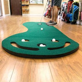 img 3 attached to 🏌️ Intech 3 Hole Portable Golf Putting Mat Green: Enhance Your Putting Skills Anywhere