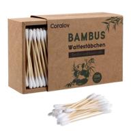200ct bamboo cotton swabs - biodegradable & recyclable double tipped 🌿 ear sticks - wooden cotton buds for ears - plastic-free makeup swab logo