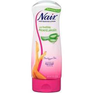 🧴 nair hair aloe & lanolin lotion: effective hair removal with soothing aloe & lanolin, 9 oz. logo