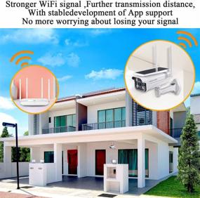 img 2 attached to 📷 AMTIFO Solar Wireless Security Camera Outdoor: HD 1080P Color Night Vision, Rechargeable Battery, IP66 Waterproof, 2-Way Audio, PIR and Rada Motion Sensor - W5