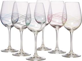 img 4 attached to 🍷 Bezrat Classic Stemmed Wine Glasses - Exquisite Crystal Glassware - Ideal for Red or White Wines - Set of 6 Elegant Drinking Goblets