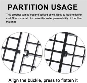 img 2 attached to 12-Piece Plastic Egg Crate Aquarium Fish Tank Divider – Bottom Tray Grid Isolation Board Partition Net Pane Separator for Mixed Breeding, Light Diffuser – Includes 15 Sucker Clips Suction Cups – Black