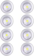 sorxine led stick on lights silver-8pack: battery powered, wireless puck lights for closet, under cabinet, and counter логотип