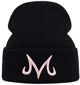 img 1 attached to 🧢 Jun New Brand Majin Buu Winter Hat - Pink and Black Cotton Knitted Beanie for Enhanced SEO