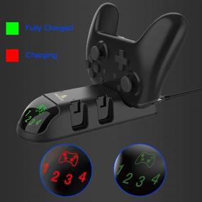 img 2 attached to 🔌 NexiGo Latest Charging Dock: Efficient Charging Station for 4 Switch Joy-con Controllers & Pro Controller - With LED Indicators and USB Type-C Charging Cable (Black)