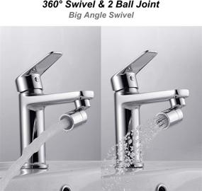 img 3 attached to 🚰 Solid Brass Waternymph Kitchen Sink Faucet Aerator - 360-Degree Swivel with Big Angle and Dual-Function 2 Sprayer Attachment - Swivel Sprayer for Kitchen Faucet with 15/16 Inch-27UNS Male Thread