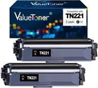 valuetoner compatible toner cartridge replacement for brother tn221bk tn221 (black, 2 pack) – compatible with hl-3140cw, hl-3150cdn, hl-3170cdw, mfc-9330cdw, hl-3180cdw, mfc-9130cw printer logo