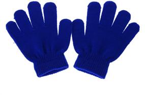 img 2 attached to Удобные зимние магические перчатки для мальчиков и девочек: Розовые растяжимые вязаные перчатки Pinksee для детей с поддержкой тепла.