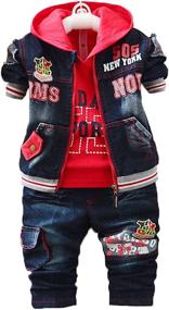 img 4 attached to T-Shirt Clothing Sets for Boys | Spring Autumn Little Clothing