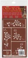🌹 best armour products over n over glass etching stencil 5-inch by 8-inch for roses design logo