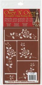 img 4 attached to 🌹 Best Armour Products Over N Over Glass Etching Stencil 5-Inch by 8-Inch for Roses Design