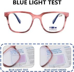 img 1 attached to 👓 Women's Comfortable Pink Fashion Square Readers with Spring Hinge - Blue Light Blocking Computer Reading Glasses