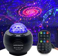 🌌 mirrormoon star projector: ultimate galaxy room light with bluetooth music speaker and nebula cloud/ocean wave projector - perfect for bedroom ceiling, game rooms, home party | black логотип