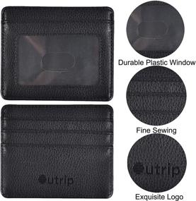 img 2 attached to 👛 Minimalist Women's Leather Outrip Wallet