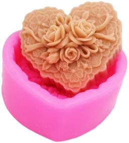 img 4 attached to 🌹 Rose Heart-shaped Silicone Soap Mold for Handmade Crafts and DIY Soap Making