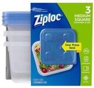 📦 1 set of 3 ziploc medium square containers logo