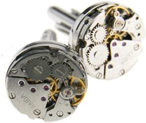 img 3 attached to Movement Cufflinks Clockwork Vintage Wedding