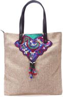 embroidered cotton shoulder vintage handbag logo