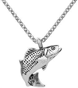 img 1 attached to 🐠 JewelryHouse Fish Urn Necklace - A Stunning Cremation Jewelry Keepsake in High-Quality Stainless Steel