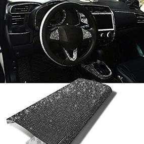 img 3 attached to 🚗 YGMONER Bling Crystal Rhinestone DIY Car Decoration Sticker - Available in Eleven Colors | 9.4 x 7.9'' | Black