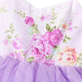img 2 attached to Платье Flofallzique для маленьких девочек на лето: цветочный 🌸 фатин для свадьбы, дня рождения, чаепития и тюту.