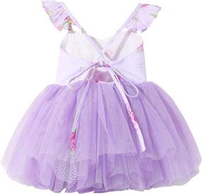 img 3 attached to Flofallzique Summer Baby Girls Dress: Floral 🌸 Tulle for Wedding, Birthday, Toddler Tea Party & Tutu