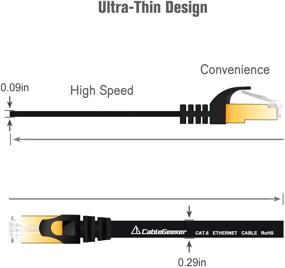 img 1 attached to 🔌 CableGeeker Cat7 Shielded Ethernet Cable 100ft (Highest Speed Cable) + Free Clips and Straps - Black Computer Cord for Router Xbox, Supports Cat5/Cat6 Network, 600Mhz, 10Gbps