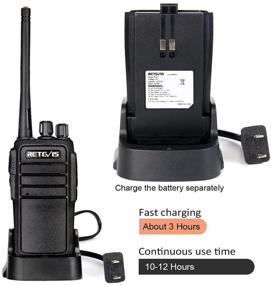 img 1 attached to 📞 Retevis RT21 Walkie Talkies: Long Range, Rugged Two Way Radios for Adults – Case of 5, Ideal for Commercial Construction, Warehouse Security and More!