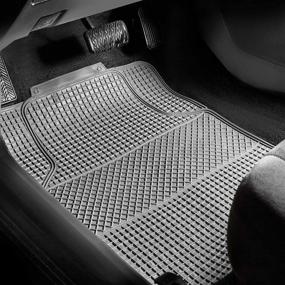 img 3 attached to FH Group F11300GRAY Anti-Slip All Weather Floor Mats: Premium Checker Style Gray Mats for Maximum Protection