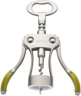 🍷 green stainless steel wing corkscrew wine opener for kitchen, restaurant, chateau, and bars - includes waiters corkscrew cork and bottle cap remover logo