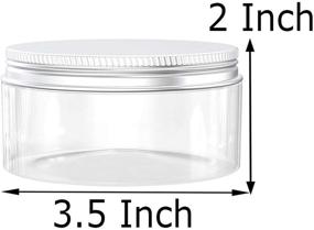 img 3 attached to 🍶 12 PCS Clear Plastic Mason Jars - 8 Ounce Wide Mouth Storage Containers with Lids for Kitchen & Household Storage - Airtight Plastic Jars for Storage