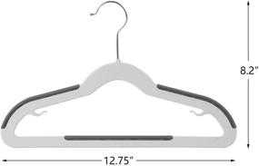 img 3 attached to 👔 Finnhomy Extra Strong 30-Pack Gray Plastic Hangers for Baby and Kids, Durable Children Clothes Hangers with Non-Slip Pads, Ideal for Any Baby Clothes