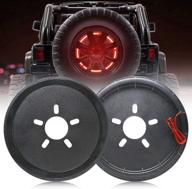 🚗 audexen third brake light for jeep wrangler jk/jku 2007-2018, yj/tj/lj 1987-2018 - cool red brake lights decoration and spare tire wheel light logo