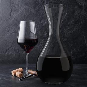 img 1 attached to 🍷 Exquisite Culinaire Crystal Glass Wine Decanter: Elevate Your Wine Experience with Artisan Elegance