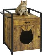 🐱 msmask cat litter box enclosed - hidden furniture cabinet for privacy and style logo