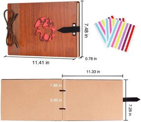 img 2 attached to Elk Wood Scrapbook Album: DIY Photo Album with 80 Pages for Wedding & Anniversary Memories