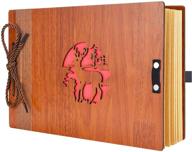 elk wood scrapbook album: diy photo album with 80 pages for wedding & anniversary memories logo