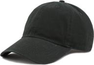 the hat depot unisex kids & adult blank washed low profile cotton dad hat baseball cap - stylish and comfortable headwear for all ages logo