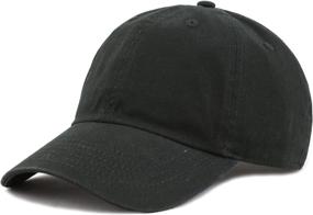 img 4 attached to The Hat Depot Unisex Kids & Adult Blank Washed Low Profile Cotton Dad Hat Baseball Cap - Stylish and Comfortable Headwear for All Ages