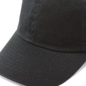 img 1 attached to The Hat Depot Unisex Kids & Adult Blank Washed Low Profile Cotton Dad Hat Baseball Cap - Stylish and Comfortable Headwear for All Ages