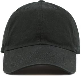 img 3 attached to The Hat Depot Unisex Kids & Adult Blank Washed Low Profile Cotton Dad Hat Baseball Cap - Stylish and Comfortable Headwear for All Ages