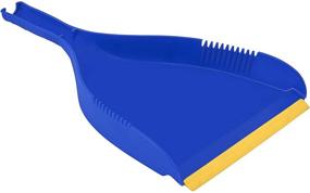 img 4 attached to Superio Clip-On Dustpan - Blue Plastic, Heavy-Duty Design with Easy Grip and Rubber Edge - Detailed Sweeping Debris, Fits Standard Brooms - Perfect for Home & Commercial Dusting and Cleaning Tool (1)