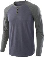 👔 premium quality henley sleeve casual t shirts - ideal men's clothing and shirts logo