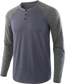 img 3 attached to 👔 Premium Quality Henley Sleeve Casual T Shirts - Ideal Men's Clothing and Shirts