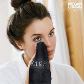 img 2 attached to 🧖 The Little Black Towel - Luxurious Makeup Remover Cloth: Gentle Face Wash, Eye Liner & Mascara Removal, plus Foundation Eraser. Bleach Resistant, Soft Jacquard Lettering, Pack of 4